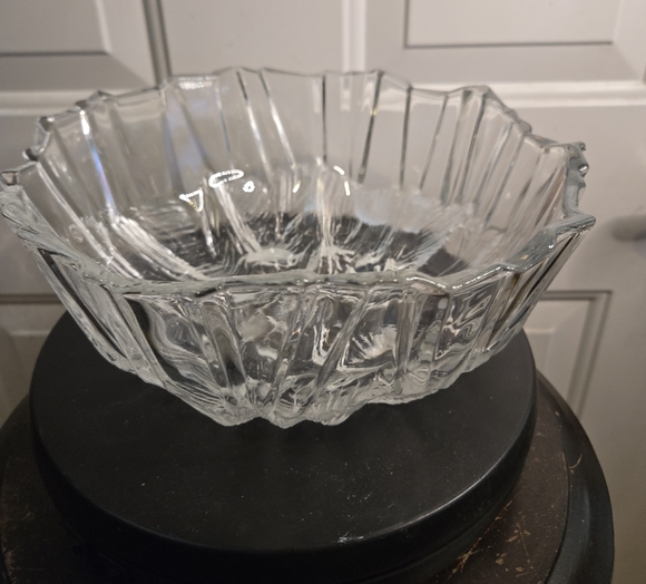 Mikasa Other - Vintage Mikasa Hoya Crystal Iceberg Textured Asymmetrical Serving Bowl Dish